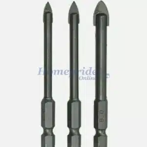 Homepride Online-3 Piece hex tile and glass drill bit set