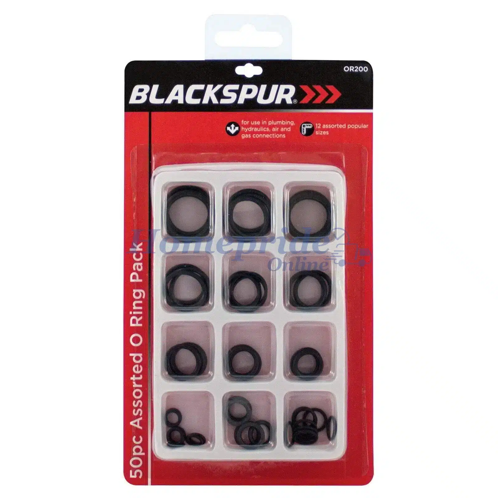 Homepride Online-BLACKSPUR 50pc ASSORTED O RING PACK