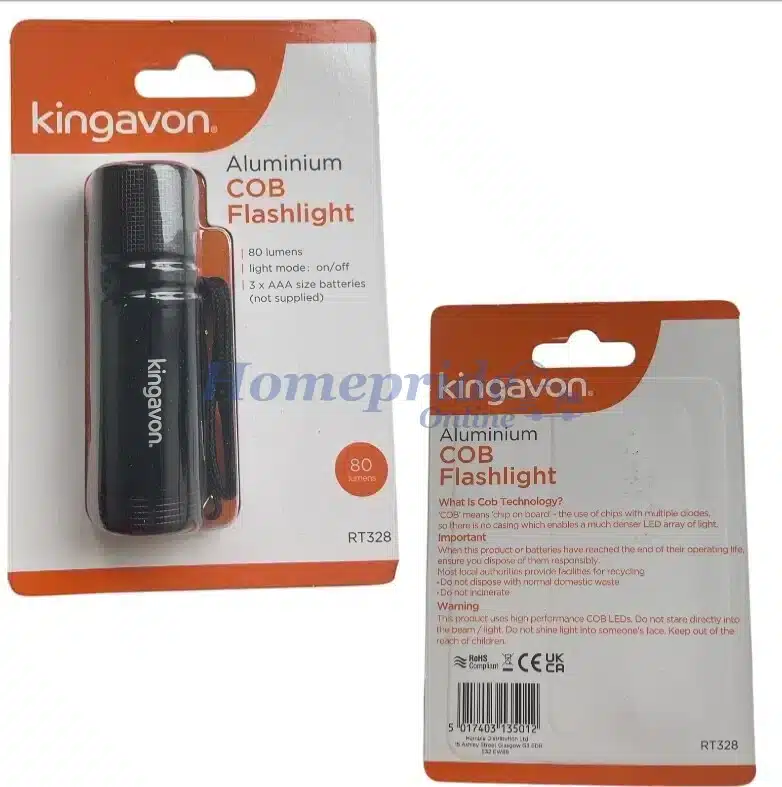 Homepride Online-Kingavon Aluminium cob flshlight 80 lumens