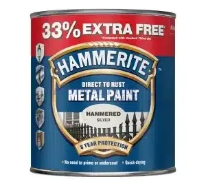 Homepride Online-Hammerite metal paint 1L - Hammered silver