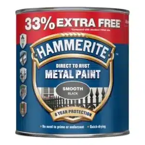 Homepride Online-Hammerite Metal Paint Smooth Black 1L