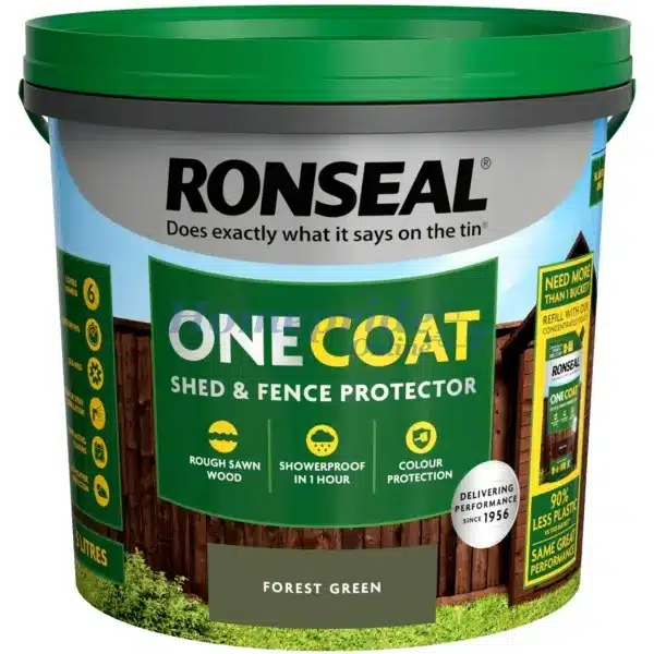 Homepride Online-RONSEAL ONECOAT SHED & FENCE PROTECTOR 5L FOREST GREEN